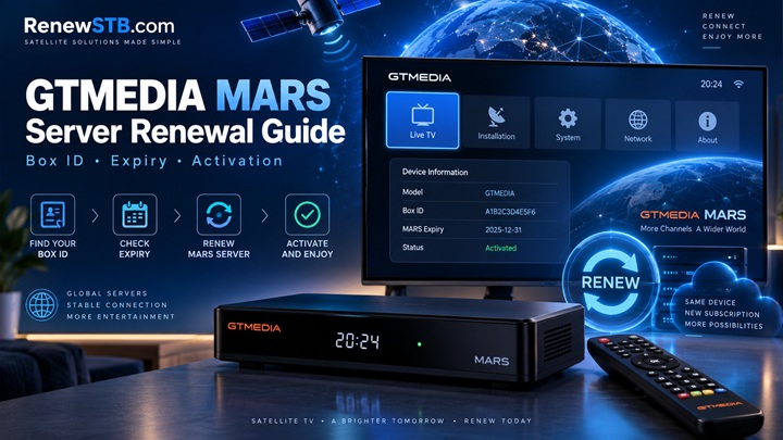 GTMEDIA MARS Server Renewal Guide
